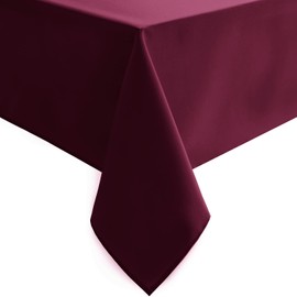 Hiasan Burgundy Rectangle Tablecloth - Waterproof and Spillproof Washable Fabric Table Cloth for Dining Room Kitchen Party and Outdoor, 70 x 108 Inch