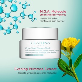 Clarins CLARINS Cryo-Flash Face Mask | Visible Lift Effect in 10 Minutes* | Visibly Minimizes Pores | Boosts Radiance | Pro Like Results | All Skin Types | 2.5 Fluid Ounces