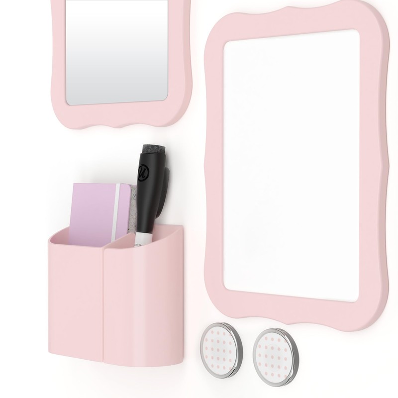 U Brands Locker Accessories Kit, Back to School Essentials, Blush,