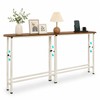 Narrow Console Table, 78.8" Sofa Table Adjustable Height Behind Couch