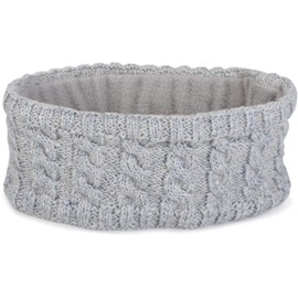 StyleBreaker Women’s Knitted Headband with Braid Pattern and Sequins, Fleece Lining, Hairband, Headband 04026028 -