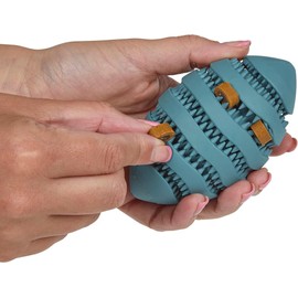 Petface (Little Petface) Rubber Rugby Treat Ball Dog Toy (Pack of 1)