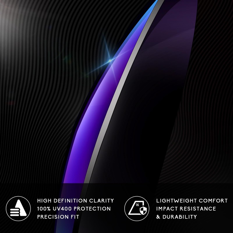 Betterun 5 Pieces Polarized Replacement Lenses for Oakley Batwolf OO9101