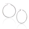 HUG A HOOP - 925 Sterling Silver Textured Hoop Earrings,