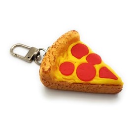4Trails Pizza Keychain keyring Boyfriend Husband Wife Girlfriend Gift for Pizza Lover pepperoni cheese food