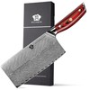 WILDMOK Damascus Cleaver Knife, 7 Inch Sharp Professional Asian Meat