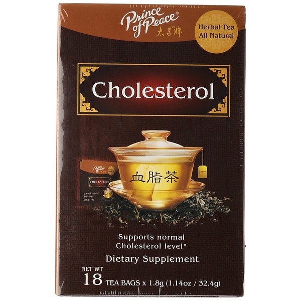 Prince of Peace Cholesterol Tea, 18 Tea Bags – Herbal Tea Bags – Tea for Cholesterol – Prince of Peace – Traditional Medicinal Tea – Chinese Tea – Cholesterol Tea Bags