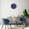 Lafocuse 12 Inch Silent Navy Blue Wall Clock Battery Operated,
