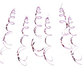 6 Pack of 70-80cm Hanging Swirls/Streamers for Party Decorations [Pink]