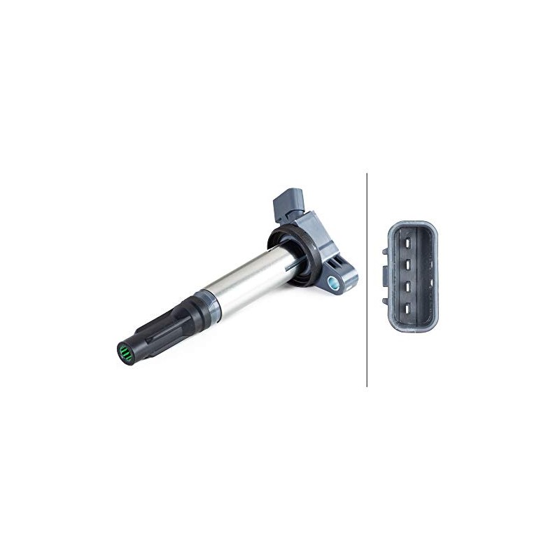HELLA 5DA 358 057-451 Ignition Coil - 4-pin connector -
