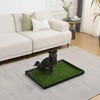 HQ4US 4LEGS Dog Grass Pad with Foldable Dog Litter Box,