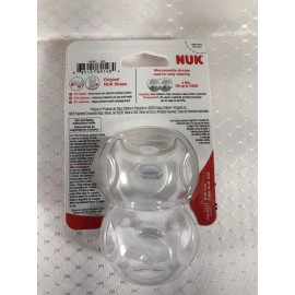 Nuk Pacifier 2 Pack Orthodontic Nighttime Pacifier Binky Soothie 0-6M Safari