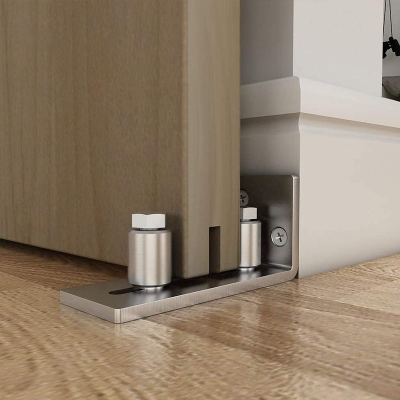 JUGREAT Stainless Steel Sliding Door Guides Floor Mount, Adjustable Roller