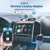 2 in 1 Wireless Adapter for CarPlay/Android Auto-Compatible with iOS