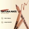 6pcs Juego Delineador Wooden Lip Pencil Labios Impermeable