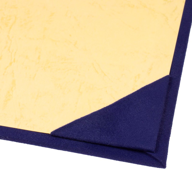 Mino Shokai 8282-08 Certificate File, Flocked (Sueded Style), Navy Blue,