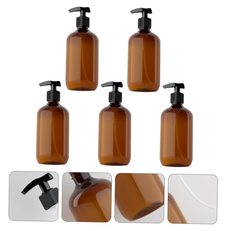 MERRYHAPY 5Pcs Emulsion Storage Bottles Refillable Press Lotion Containers for