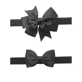 2pc/Set Baby Girls Grosgrain Ribbon Hairband Set Ribbon Bows Hair Tie Headband JB10