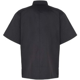 Premier Unisex Studded Front Short Sleeve Chefs Jacket (L) (Black)