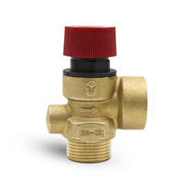 DOJA Barcelona Boiler safety valve thread, pack of 1, 1/2 inch, 7 bar, heating safety valve, water pressure valve, pressure regulator for oil boilers, relief valve, replacement parts, thermal