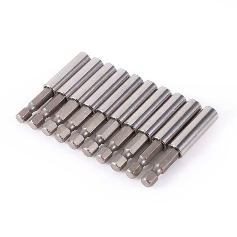 Magnetic bit holder,Delaman 10Pcs Magnetic Screwdriver Extension Socket Drill Bit