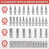 CARTMAN 53 Pieces 1/4 inch Drive Socket Ratchet Wrench Tool