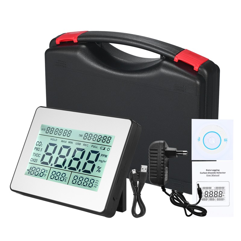 Carbon Dioxide Detector Air Quality Monitor Meter with Data Logging