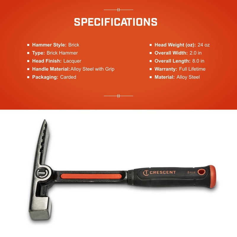 Crescent - Crescent 24 Oz. Steel Brick Hammer (CHSBK24)