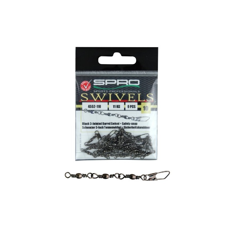 3 – Jointed Barrel Swivel Size 10 Weight: 11 kg