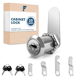 shinfly Cabinet Lock 25mm Comes with 5 Different Lock Plates, with 4 Keys,Cupboard Locks