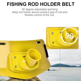 Fishing Rod Holder Belt, Boat Adjustable Waist Gimbal Belt Fishing Pole Belt for Saltwater or Freshwater(26 * 14 * 6cm-Green) Fishing Rod Holder Belt