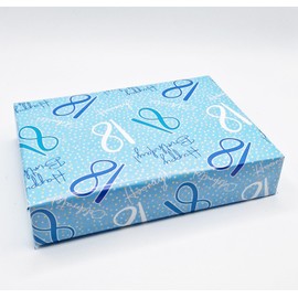 2 Sheets 18th Happy Birthday Celebrate Hooray Blue Wrapping Paper Age 18 Birthday Male Giftwrap (PA)