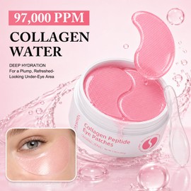Collagen Peptide Eye Pads, Eye Pads Against Dark Circles, Anti-Wrinkle Pads for Face and Laughter Lines, Eye Mask Against Fine Lines, Bags and Wrinkles, Pack of 60
