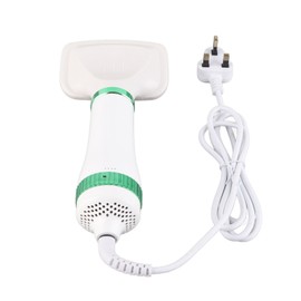 Pet Hair Dryer Comb 2 in 1 Massage Safe Grooming Dog Hair Blower Brush for Puppy Cat Home First Generation Green UK Plug