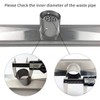 Neodrain 48-Inch Linear Shower Drain with Removable Quadrato Pattern Grate,Brushed