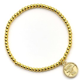 The Carat Shop Arsenal Football Club Gold Tone Ballbead Bracelet