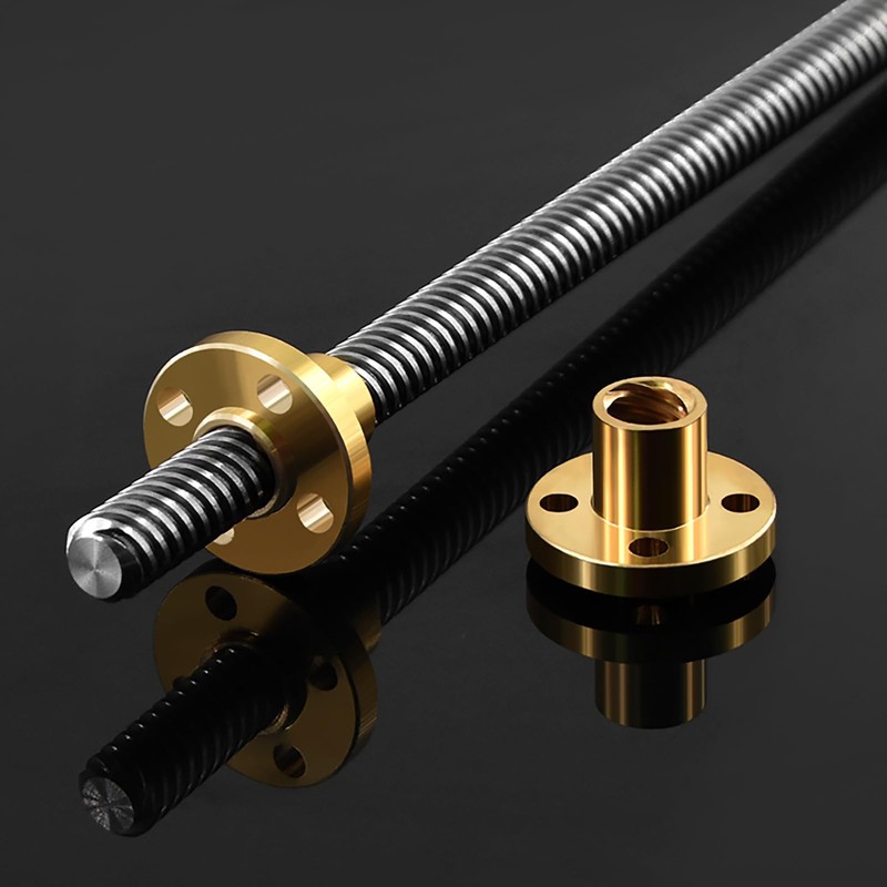 T8 Lead Screw 300mm / 11.81 inch Length + Brass