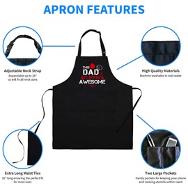 ZOORON Funny BBQ Aprons for Men, Dad Gifts, Gifts for Men, Fathers Day, Birthday Gifts Aprons,Adjustable and Waterproof | ZOORON