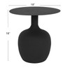 Creative Co-Op Metal Textured, Black, KD Table