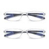 Mcoorn Lesebrille Entspiegelt Transparent für Damen Herren, Blaulichtfilter Lesehilfe Biegsam