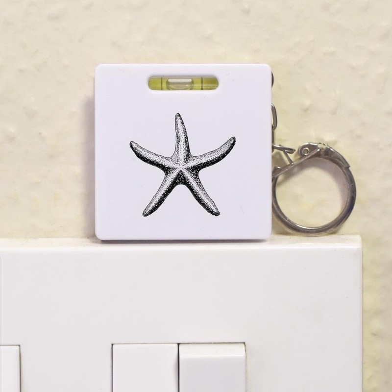 'Single Starfish' Keyring Tape Measure/Spirit Level Tool (KM00041819)