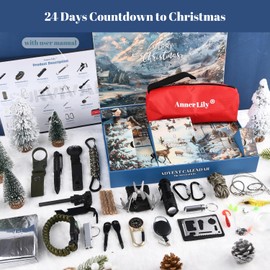 Survival Advent Calendar for Adult Men - Survival Kits Advent Calendar 2025 for Teen 24 Days Christmas Countdown - Xmas Surprise Gifts for Outdoor Adventure