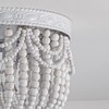 CHOOHUE 4-Lights Bohemian Flush Mount Ceiling Light Wood Beaded Mini