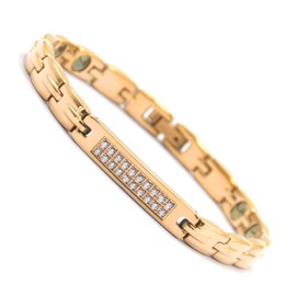 Lobyka Germanium Bracelet, Women's Titanium Stainless Steel Wristband, Women's Birthday Gift, Magnetic Health Accessory, One size, Titanium Stone Stainless Steel