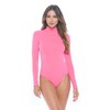 Natural Uniforms Long Sleeve Turtle Neck Body Suit (Neon Pink,