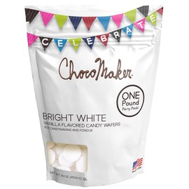 Chocomaker Bright White Vanilla Flavored Candy Wafers, 1 Pound