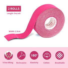 THETAG 2 Stück Lifting Tapes Gesicht, Anti Falten Gesichtstape für Glatte Augen, Multifunktional Face Tape, Wrinkle Patch für Straffung und Straffung der Haut