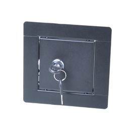 Aqbau® Inspection Door Black Inspection Door Maintenance Door Metal with Key (Installation Dimensions W x H: 15 x 15 cm)