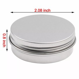 Luhaomisky 6 PCS Silver Tin Cans 0.5 Ounce15ml Aluminum Refillable Travel Cosmetic Containers with Screw Lids for Salves, Lotion Bars, Beard Balms