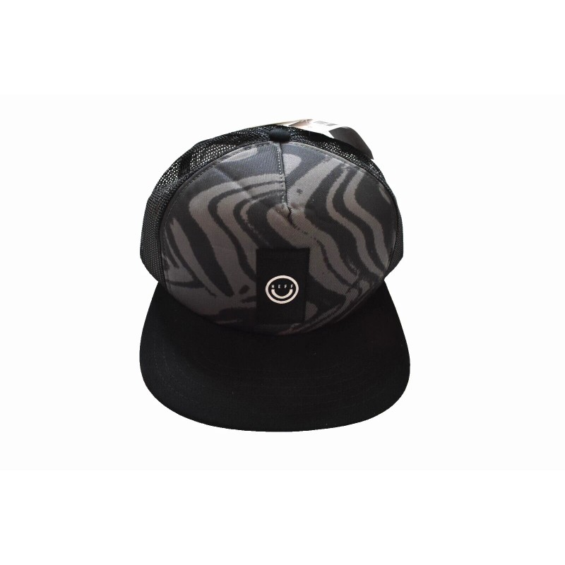 Neff Mens Neff Billboard Black Grey Camo Snapback Hat Cap